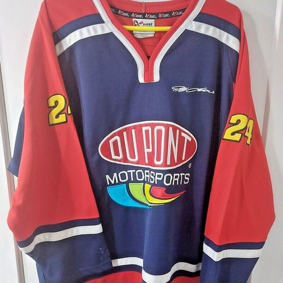 Jeff Gordon #24 NASCAR DUPONT Hockey Style Jersey CHASE XL VINTAGE - Picture 1 of 8